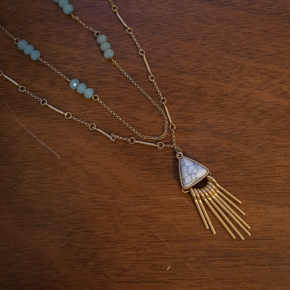Double Chain Boho Necklace